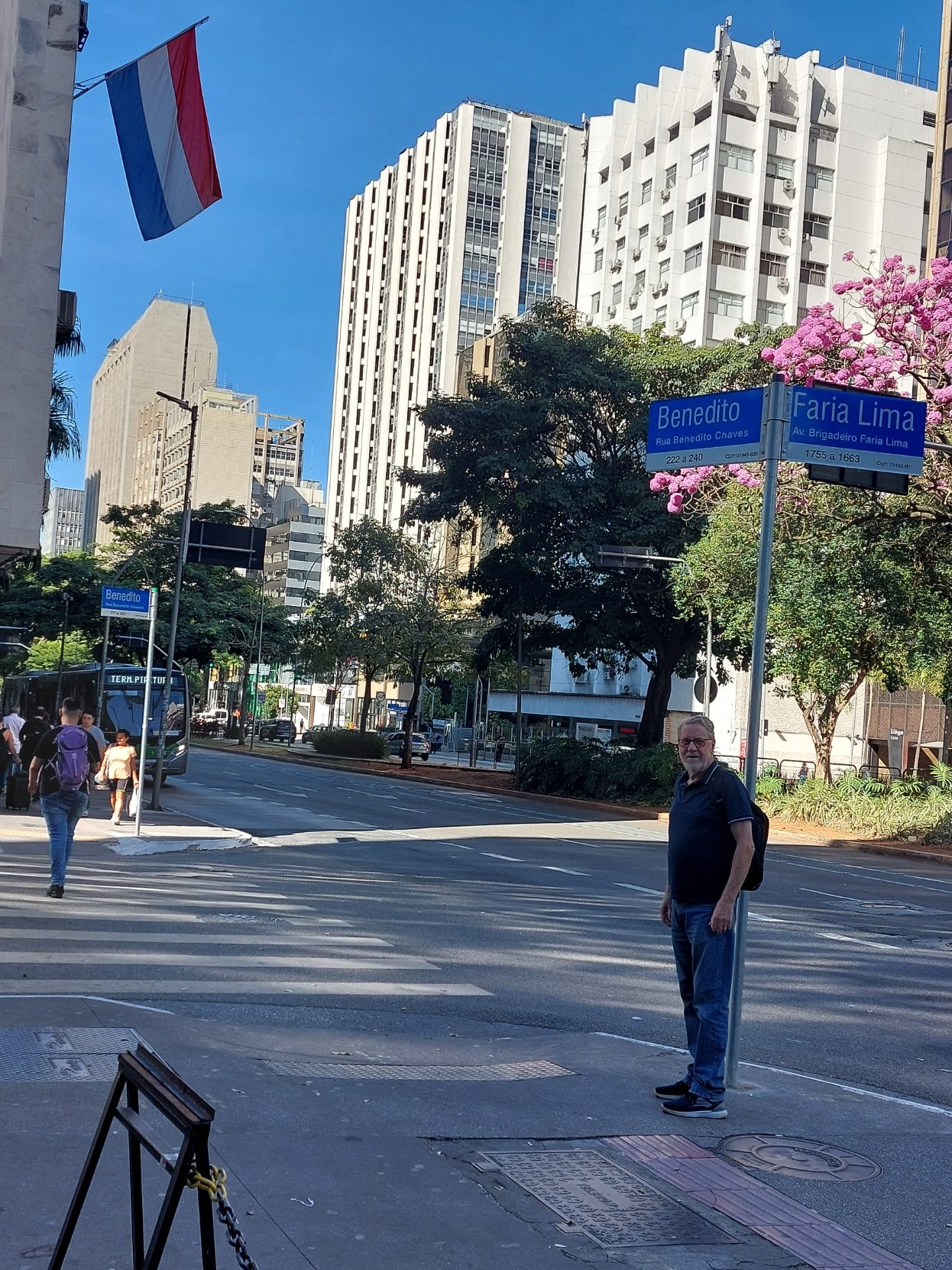 Avenida Faria Lima met Nederlandse vlag