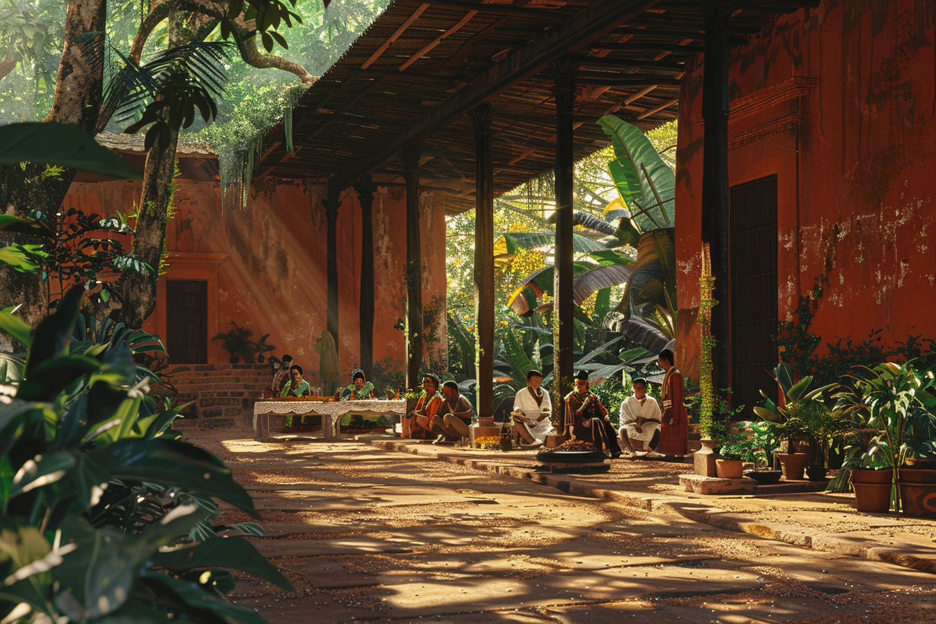 Jezuïtenmissie in Zuid Amerika.