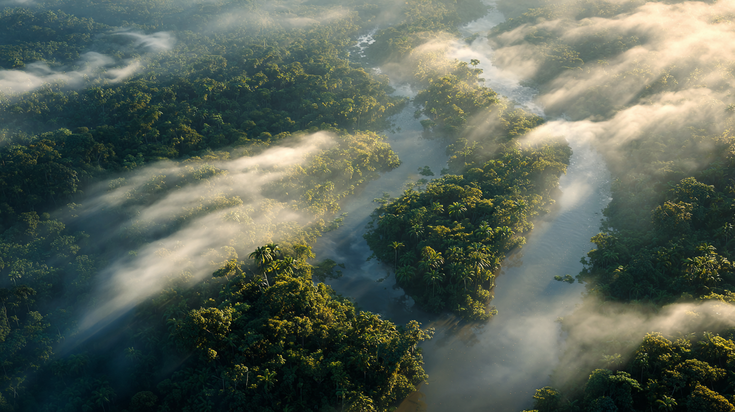 Vliegende rivieren boven de Amazone.