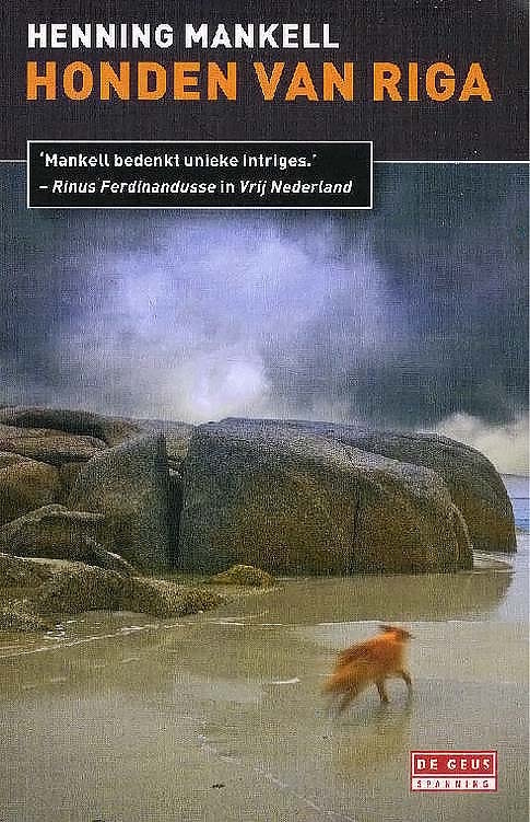 Omslag van de thriller Honden van Riga van Henning Mankell.